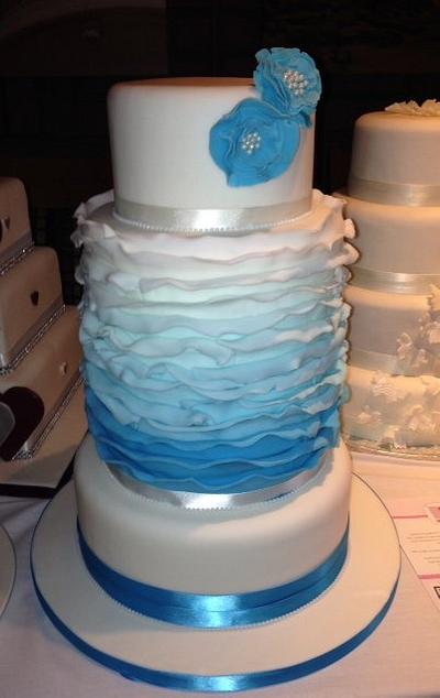 Tall Ombre Wedding Cake - Cake by Savanna Timofei
