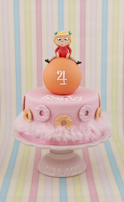 Lola on a Spacehopper Cake  - Cake by Little Cherry