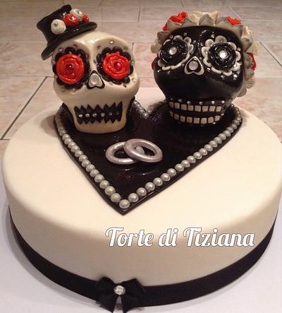 Wedding cake skull  - Cake by Tiziana