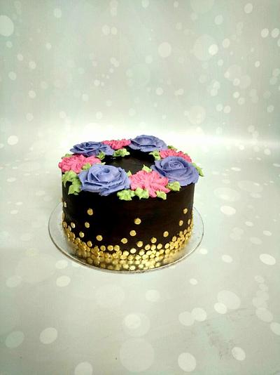 Buttercream flowers  - Cake by Rebecca29