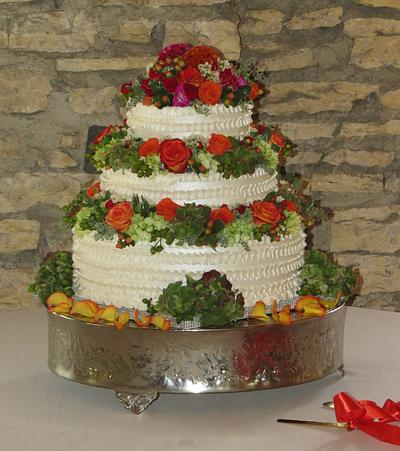3-tier Wedding Cake - Cake by Cakes Etcetera