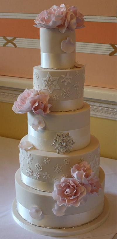 Snowflake Wedding Cake. - Cake by Dulcie Blue Bakery ~ Chris