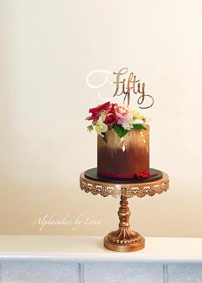 Fifty birthday cake - Cake by AlphacakesbyLoan 
