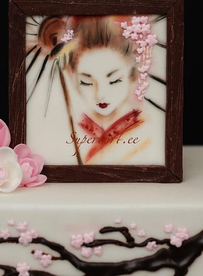Handpainted Geisha cake - Cake by Olga Danilova