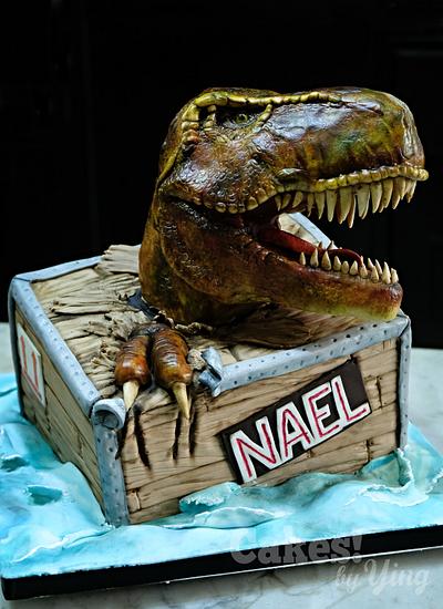T. Rex adrift - Cake by Cakes! by Ying