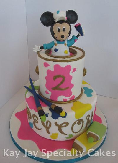 Mickey Mouse Paint Party - Cake by Kimberley Jemmott