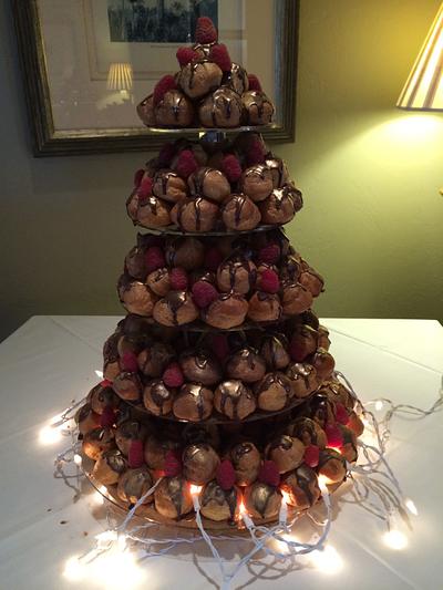 Cream Puff Tower - Cake by Tipsy Cake 