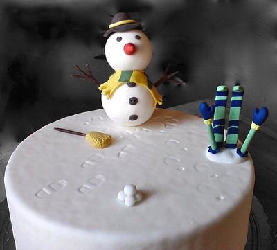 Snowman  - Cake by Milena