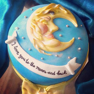 I love You To The Moon And Back - Cake by Jules Julian