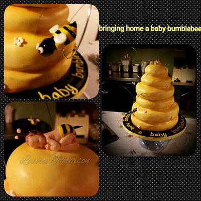 bumble bee baby shower - Cake by Laura Peterson