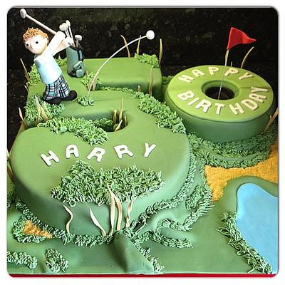 50th Golf Cake - Cake by Janine Lister