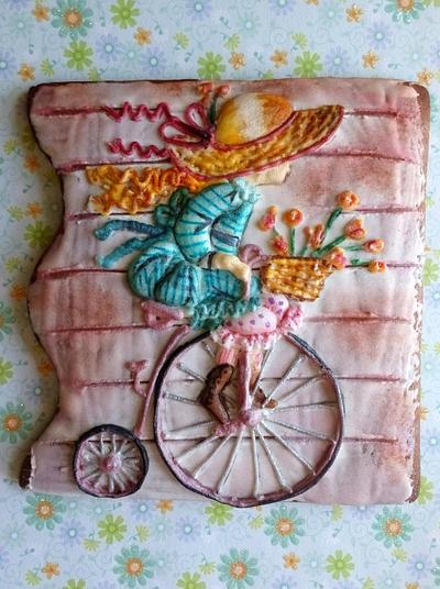 Niña en bicicleta - Cake by Lydia Oviedo 