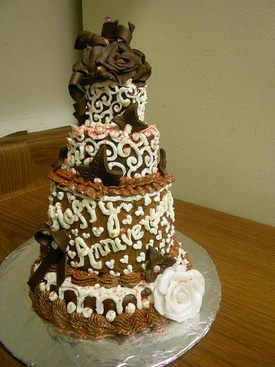Three tier chocolate cake - Cake by CrEatables