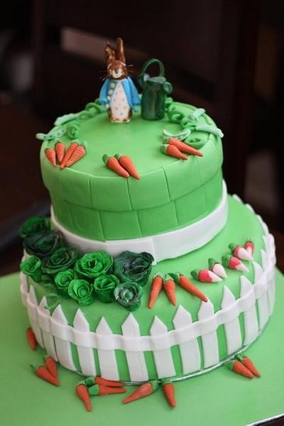 Peter Rabbit baby shower cake - Cake by Denise Frenette 