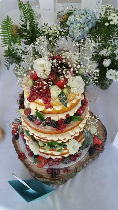 Naked wedding cake - Cake by Dulce Victoria