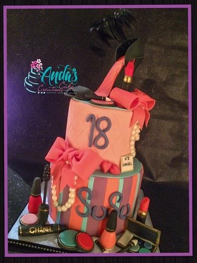 18th Birthday Fashionista Cake - Cake by Anda Nematalla