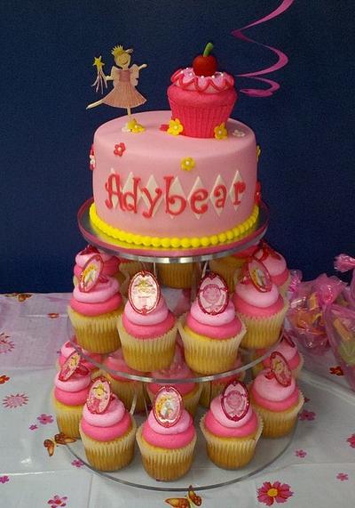 Pinkalicious Cupcake Tower - Cake by Kimberly Cerimele