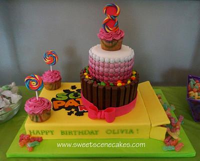 8 year old designed it! - CANDY! (and a pix of candy bar!) - Cake by Sweet Scene Cakes