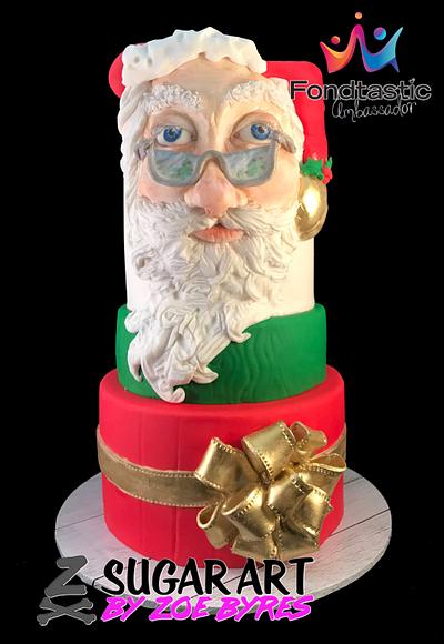 Santa Tiers - Cake by Zoe Byres