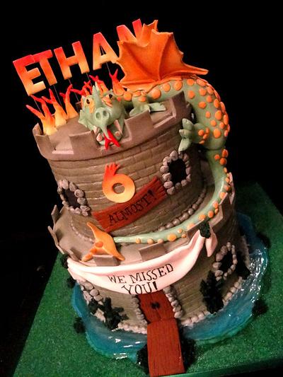 Ethan's Castle Dragon - Cake by Shawna McGreevy