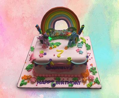 Pony Rainbow Cake - Cake by MsTreatz