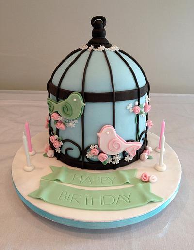 Vintage Bird Cage Cake - Cake by LoveZeeCakes
