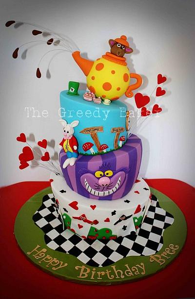 Topsy Turvy Alice in Wonderland - Cake by Kate