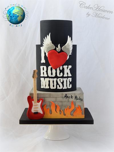 Rock Music Cake - Music Around the World - Cake Notes Collaboration - Cake by CakeHeaven by Marlene