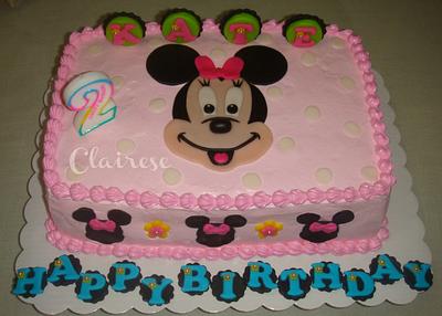 Minnie Mouse themed cake - Cake by AnnCriezl