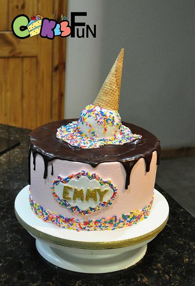 Drip cake with sprinkles - Cake by Cakes For Fun