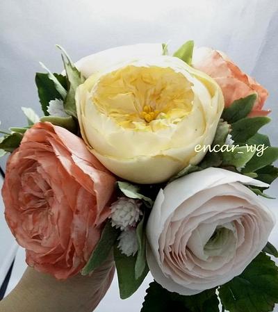 Roses and Ranunculus - Cake by Yenga