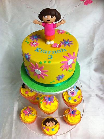 Simple n Sweet Dora cake (with matching cupcakes) - Cake by Mardie Makes Cakes