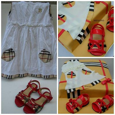 A Burberry dress and shoes - Cake by Linda