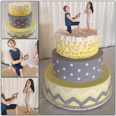 Engagement Cake - Cake by Caroline Nagorcka - Sculptress of Cakes
