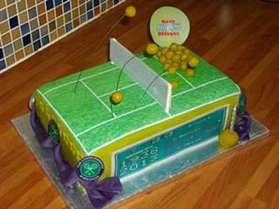 Wimbledon 2013 tennis birthday cake - Cake by femmebrulee