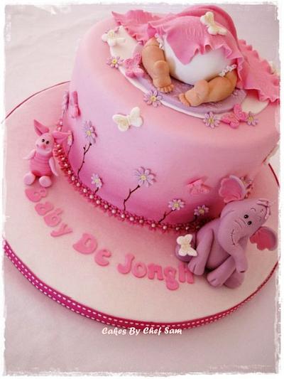 Lumpy and Piglet baby shower cake - Cake by chefsam