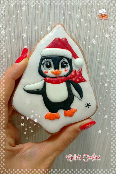 Christmas penguin cookie - Cake by Gele's Cookies