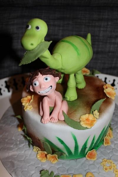 The good dinosaur with Spot for my little girl! - Cake by Petra Florean