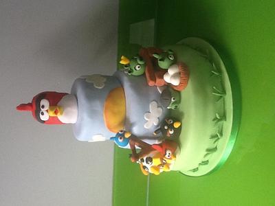 Angry birds cake - Cake by Mrs Macs Cakes