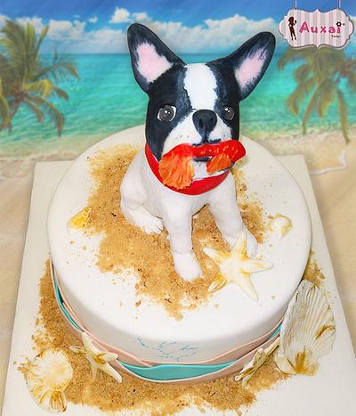French bulldog cake - Cake by Auxai Tartas