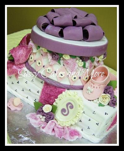 victorian baby shower - Cake by SassyCakesandMore