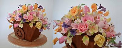 Flower Cart - Cake by Rochi