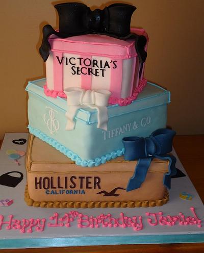Gift Box Three Tiered Birthday Cake!!!!! - Cake by Kristen