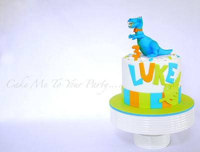 Cheeky Dinosaur Cake - Cake by Leah Jeffery- Cake Me To Your Party