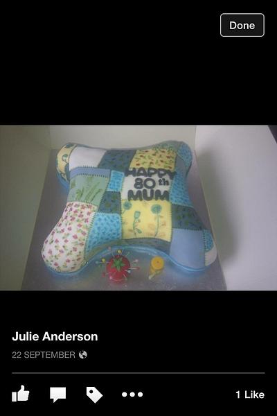 Patchwork Cushion cake - Cake by Julie Anderson