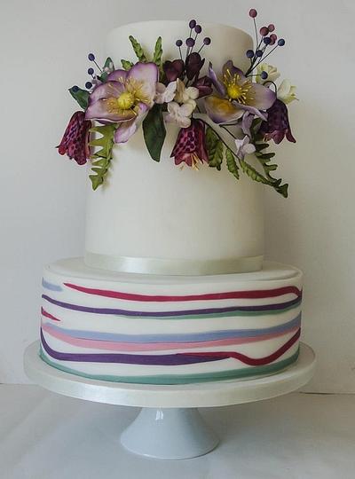 Natural Macintosh inspired flowers wedding cake   - Cake by Happyhills Cakes