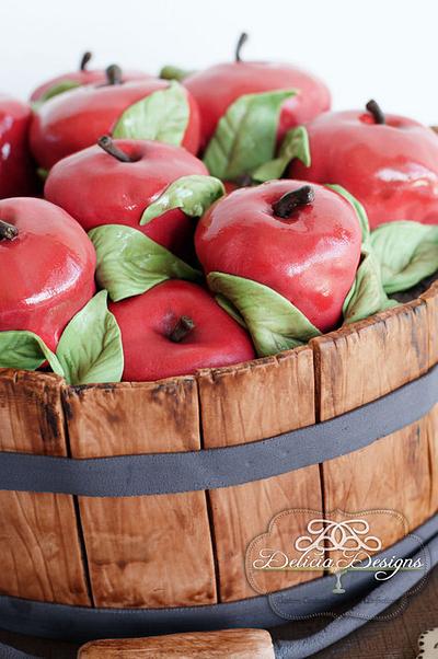 Barrel of Apples - Cake by Delicia Designs