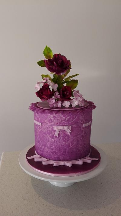 Deep purple roses ...  - Cake by Bistra Dean 