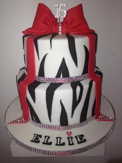 2 tier zebra cake  - Cake by jodie