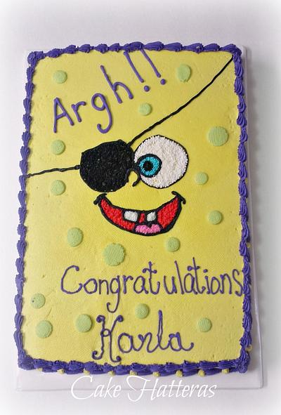 Sponge Bob Graduation ECU Masters - Cake by Donna Tokazowski- Cake Hatteras, Martinsburg WV